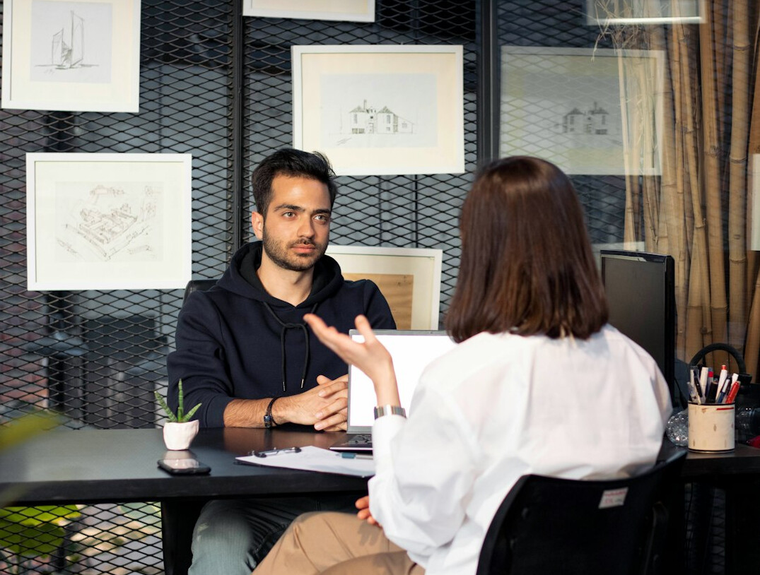 lawyer meeting client