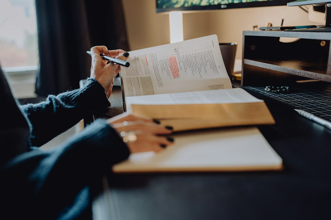 lawyer reviewing documents